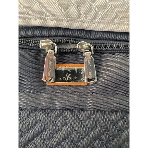 BabbleRoo Diaper Bag Backpack Grey/Blue w/Pacifier case/Changing Pad NEW - Picture 7 of 16